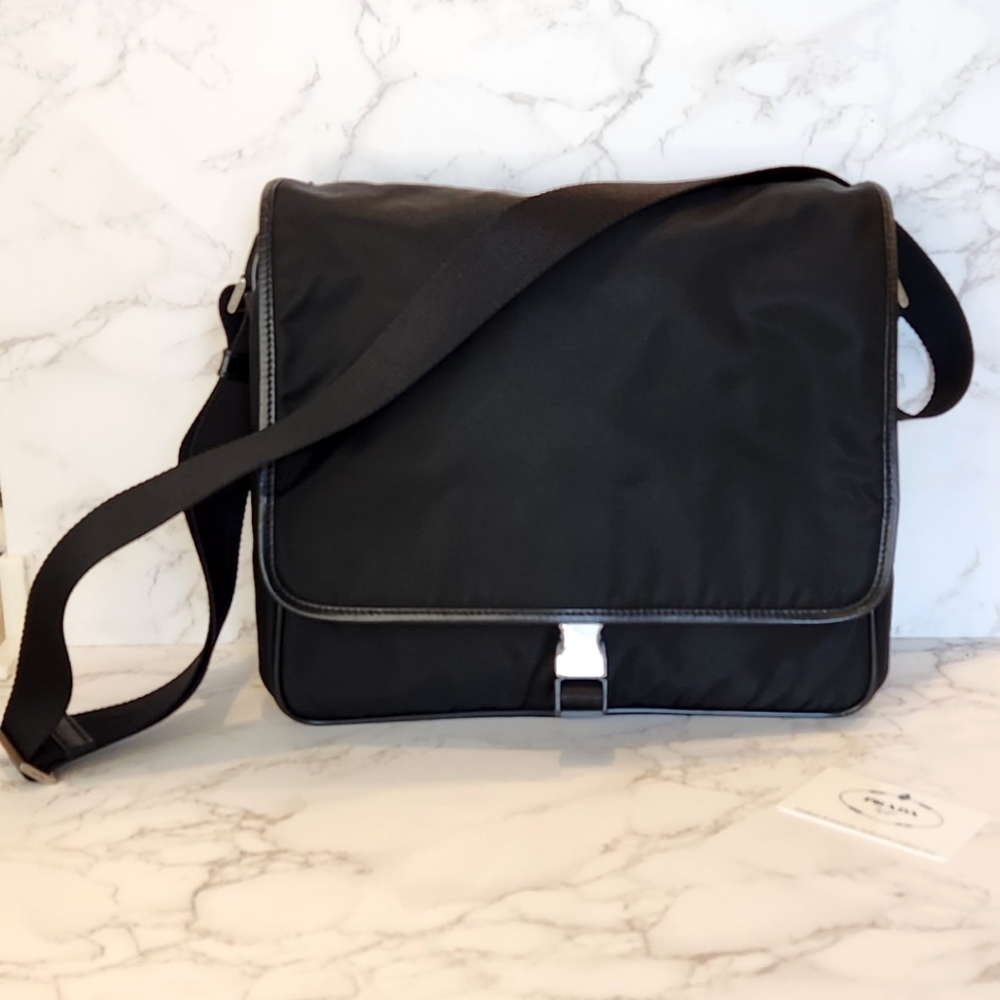 PRADA Black Nylon Messanger Bag